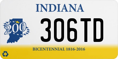 IN license plate 306TD