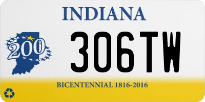 IN license plate 306TW