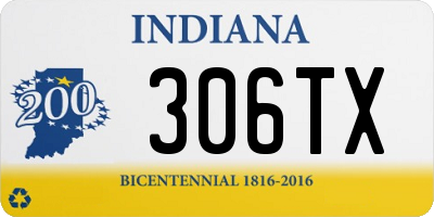 IN license plate 306TX