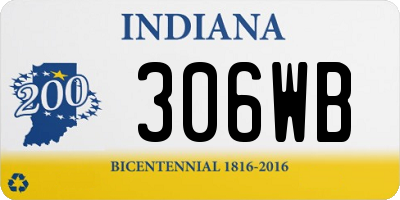 IN license plate 306WB