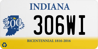 IN license plate 306WI