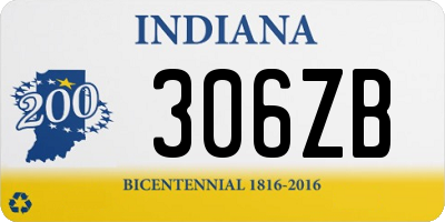 IN license plate 306ZB