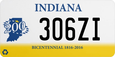 IN license plate 306ZI