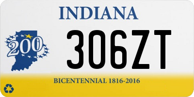 IN license plate 306ZT