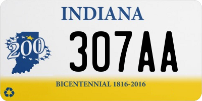 IN license plate 307AA