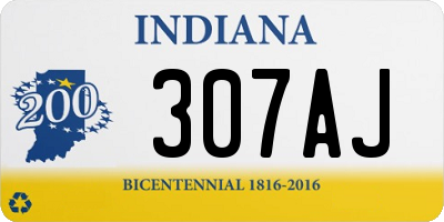 IN license plate 307AJ