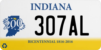 IN license plate 307AL