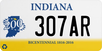 IN license plate 307AR