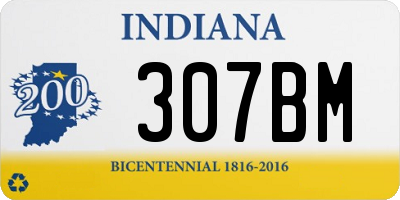 IN license plate 307BM