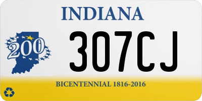 IN license plate 307CJ