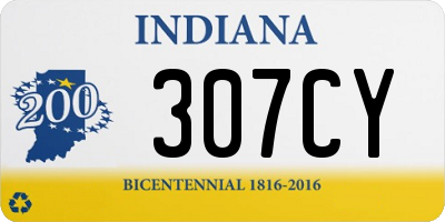 IN license plate 307CY