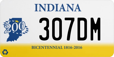 IN license plate 307DM