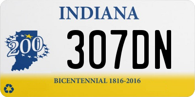 IN license plate 307DN