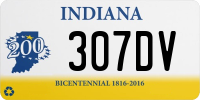 IN license plate 307DV