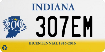 IN license plate 307EM