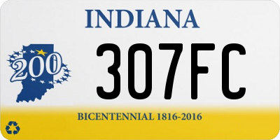 IN license plate 307FC