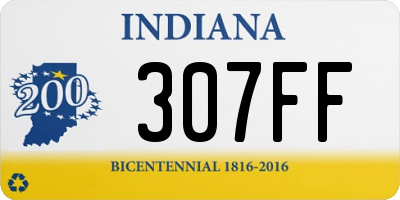 IN license plate 307FF