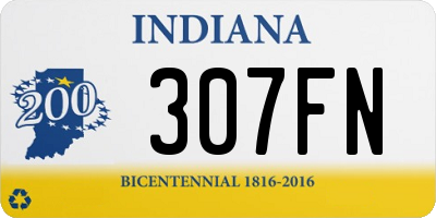 IN license plate 307FN