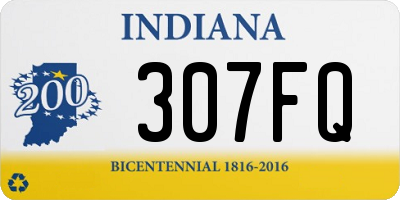 IN license plate 307FQ