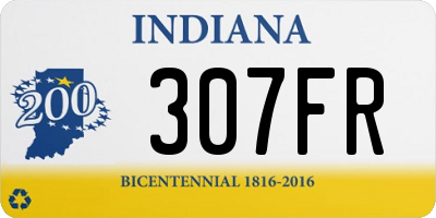 IN license plate 307FR