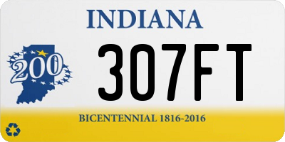 IN license plate 307FT