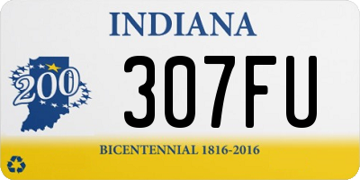 IN license plate 307FU