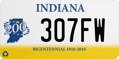 IN license plate 307FW