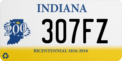 IN license plate 307FZ