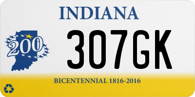 IN license plate 307GK