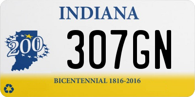 IN license plate 307GN