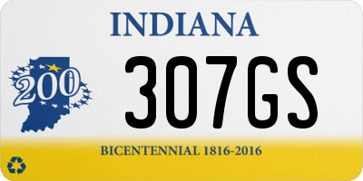 IN license plate 307GS