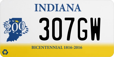 IN license plate 307GW