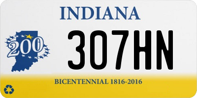 IN license plate 307HN