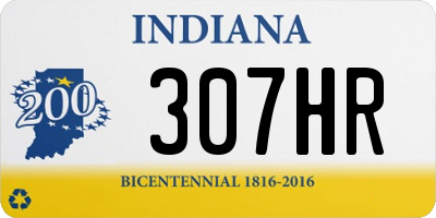 IN license plate 307HR