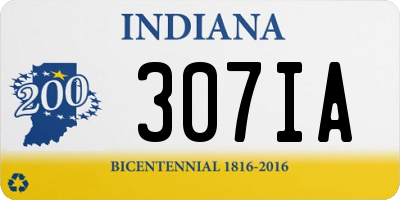 IN license plate 307IA