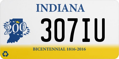 IN license plate 307IU