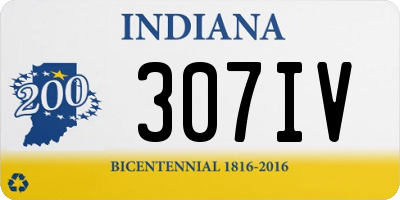 IN license plate 307IV