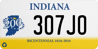 IN license plate 307JO