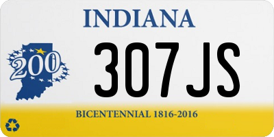 IN license plate 307JS