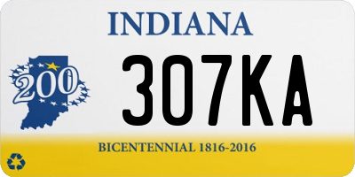 IN license plate 307KA