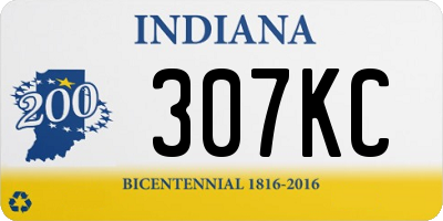 IN license plate 307KC