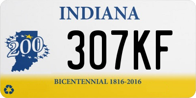 IN license plate 307KF