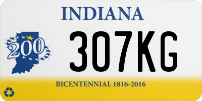 IN license plate 307KG