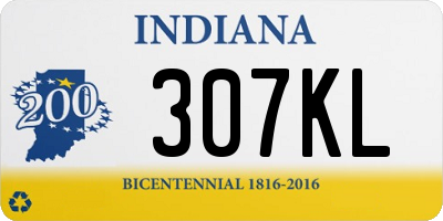 IN license plate 307KL
