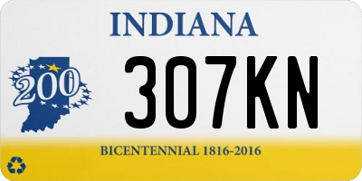 IN license plate 307KN