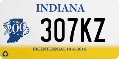 IN license plate 307KZ