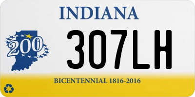 IN license plate 307LH