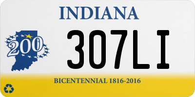 IN license plate 307LI