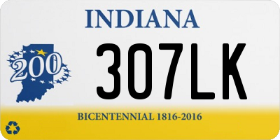 IN license plate 307LK