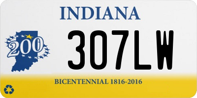 IN license plate 307LW